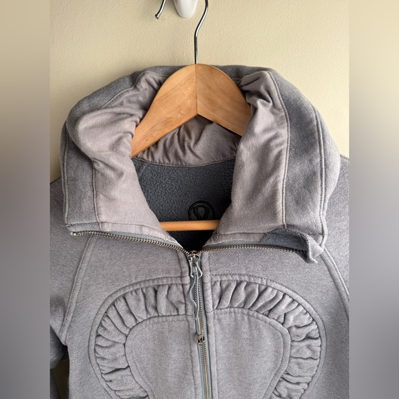 Lululemon Cuddle Up Jacket Heathered Blurred Grey Glitter SEE Measurements Small - Picture 3 of 9
